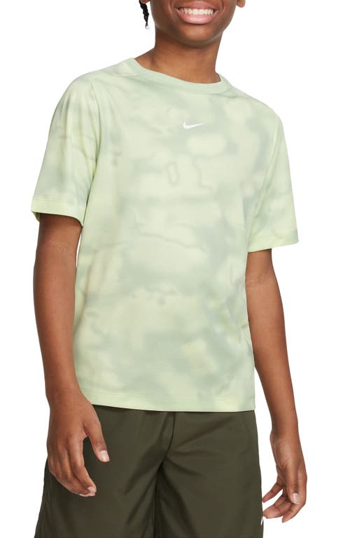 Nike Kids' Dri-fit Multi+ Training T-shirt In Honeydew/honeydew/white