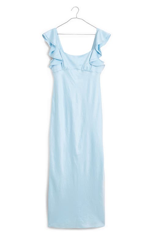 Shop Madewell Flutter Sleeve Maxi Dress In Clarity