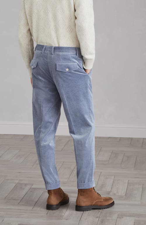 Shop Brunello Cucinelli Corduroy Leisure Fit Trousers In Denim