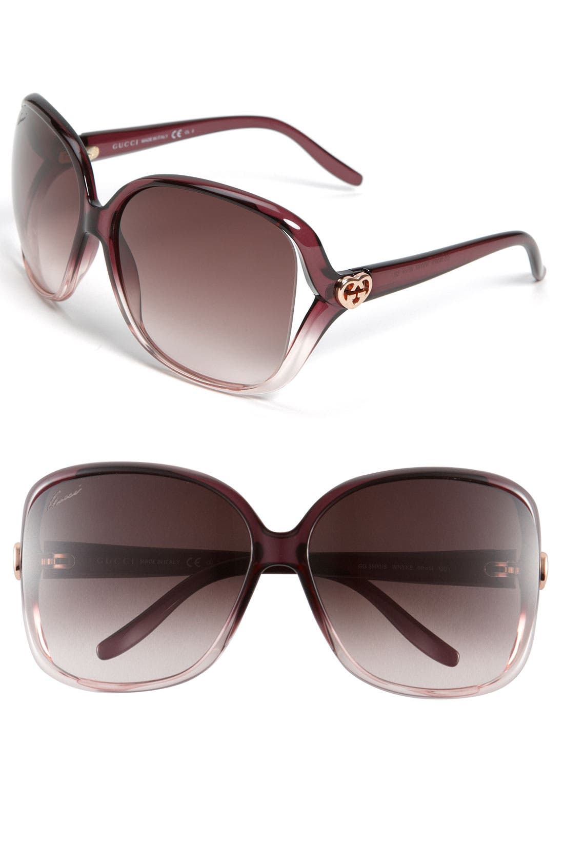 gucci red heart sunglasses