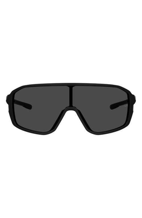 Shop Under Armour Game Day 99mm Shield Sport Sunglasses In Black/grey Oleophobic