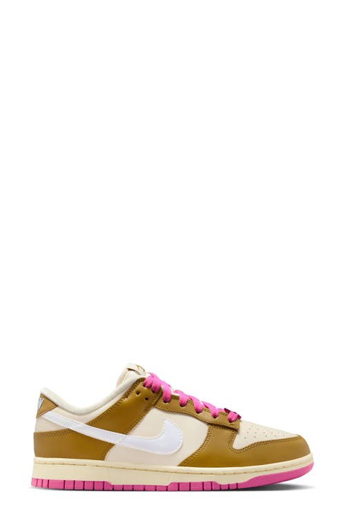 Nike Dunk Low Special Edition Sneaker In Bronzine/coconut Milk/pink
