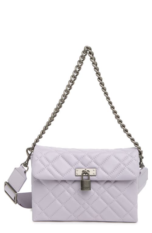 Shop Kurt Geiger London Brixton Lock Medium Shoulder Bag In Light/pastel Purple