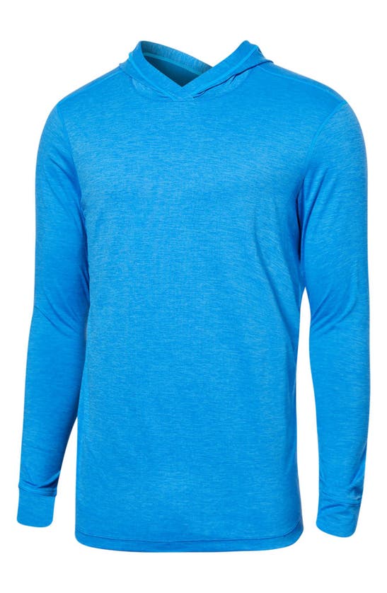 Shop Saxx All Day Cooling Performance Hoodie In Racer Blue Heather