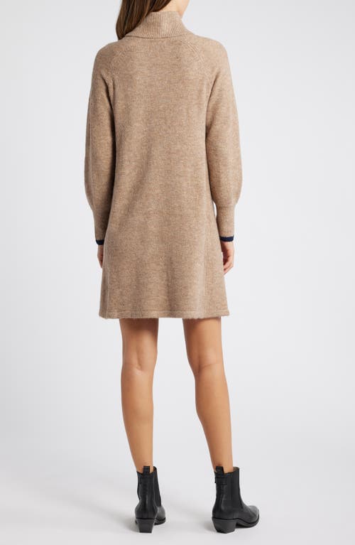 Shop Hatley Turtleneck Sweater Dress In Natural