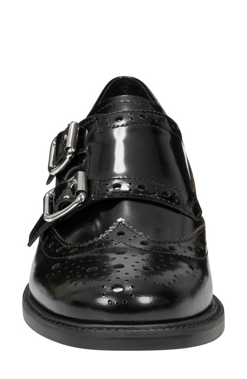 Shop Marc Fisher Ltd Parker Wingtip Monk Strap Shoe In Black