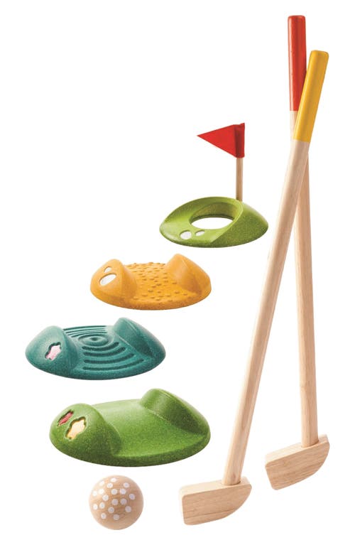 PlanToys 8-Piece Mini Golf Playset in Brown at Nordstrom