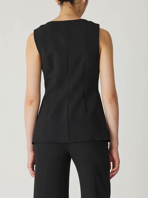 Shop Rebecca Taylor Refined Suiting Button Front Vest In Black