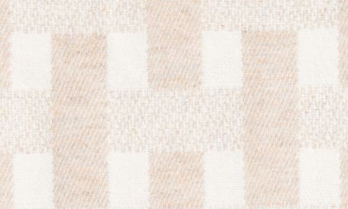 Johnstons Of Elgin Basket Weave Jacquard Wool & Cashmere Throw Blanket In Oatmeal White