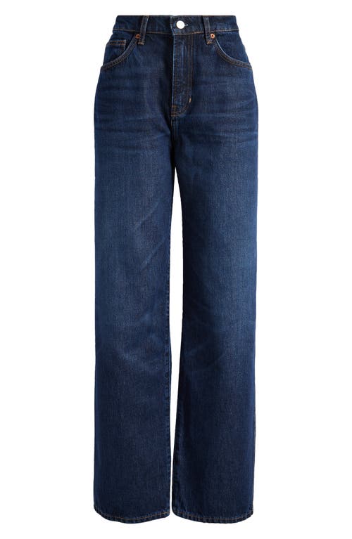 Reformation Val Baggy Distressed Straight Leg Jeans In Ahurani