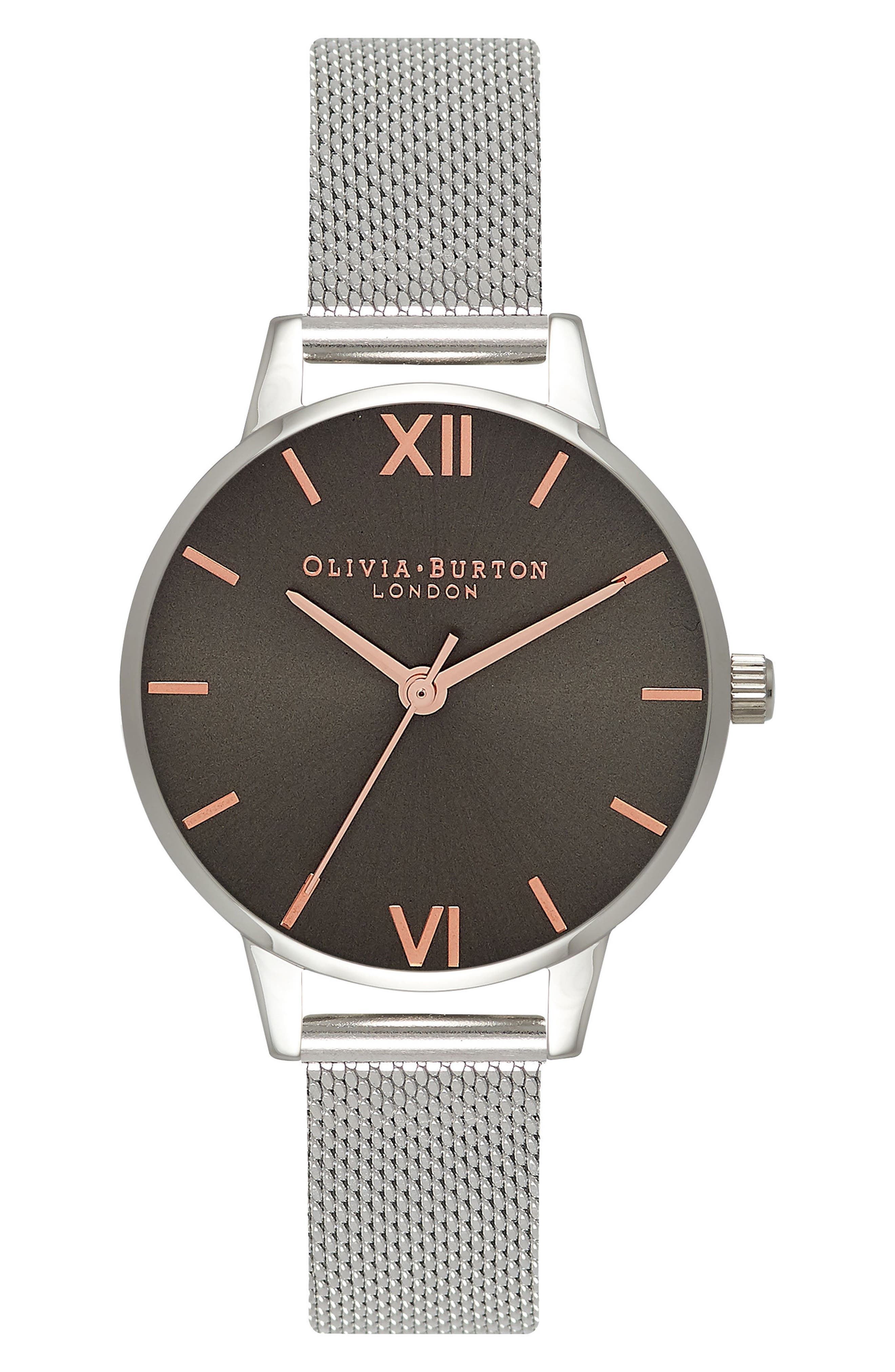 Olivia Burton Round Mesh Strap Watch, 30mm Nordstrom