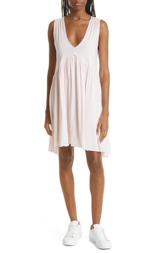 Atm Anthony Thomas Melillo V-neck Cotton Jersey Dress In Rosewater
