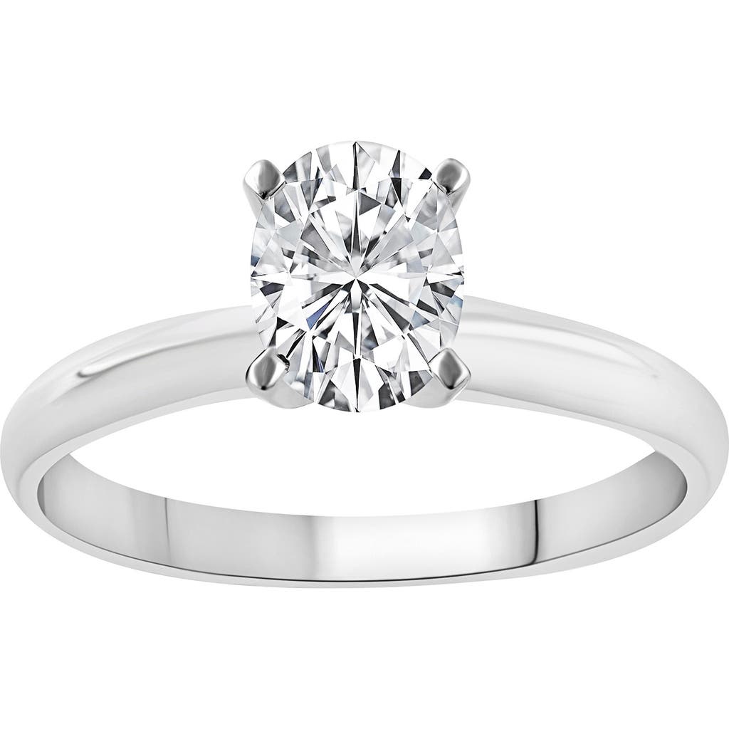 Shop Badgley Mischka Collection Oval Cut Lab Created Diamond Engagement Ring In Platinum