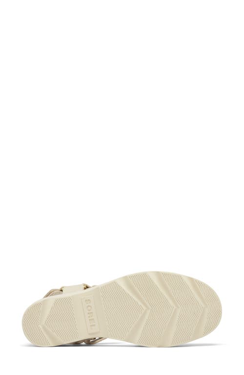 Shop Sorel Joanie Iv Ankle Strap Platform Wedge Sandal In Chalk/chalk