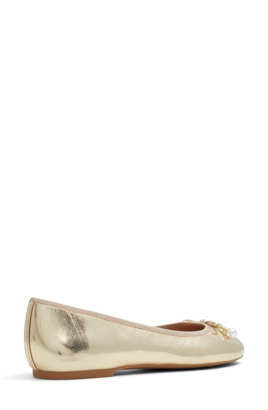 Shop Ted Baker Ava Icon Ballet Flat In Gold