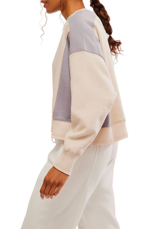 Shop Fp Movement By Free People Intercept Colorblock Sweatshirt In Homeplate/trailblaze