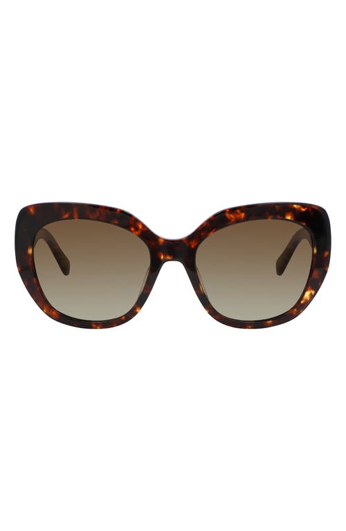 Shop Kate Spade New York Winslet 55mm Polarized Cat Eye Sunglasses In Havana Gold/brown Sf Polar