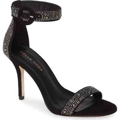 Pelle Moda Kallie Ankle Strap Sandal- Black