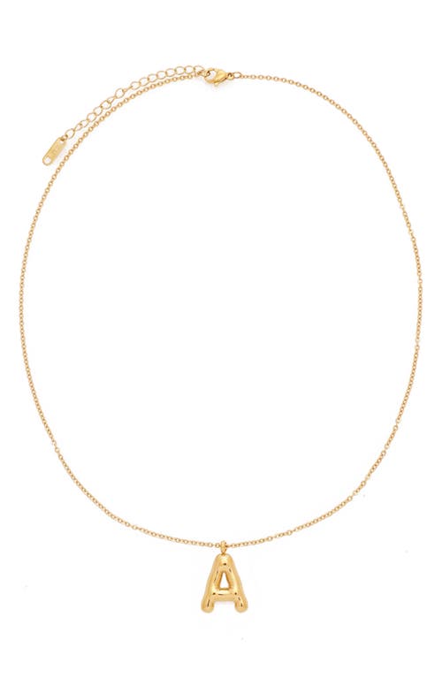 Petit Moments Bubble Initial Necklace In Gold - A