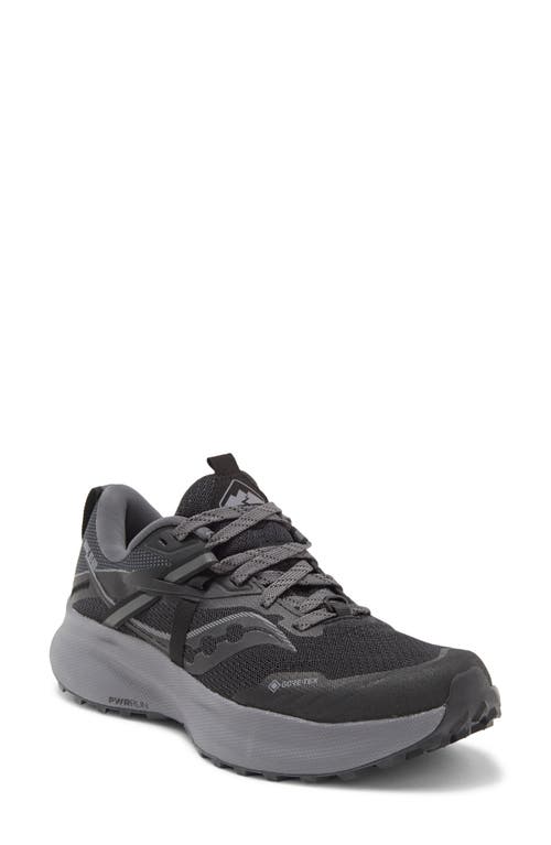 Shop Saucony Ride 15 Gtx Trail Running Shoe In Black/charcoal