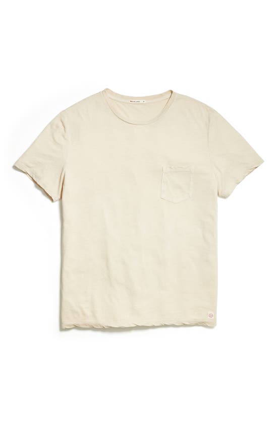 Shop Marine Layer Heathered Hemp & Cotton Pocket T-shirt In Sand
