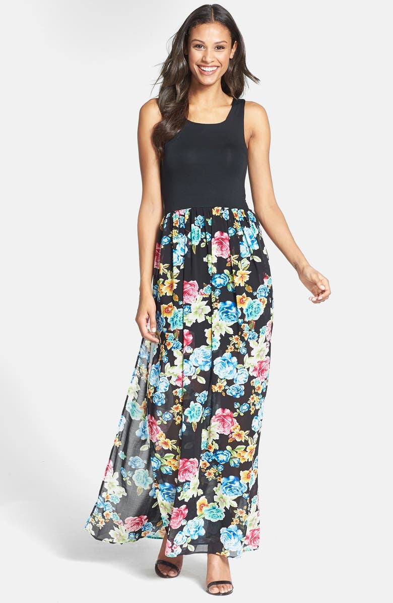 Felicity & Coco Knit Bodice Floral Maxi Dress (Nordstrom Exclusive ...