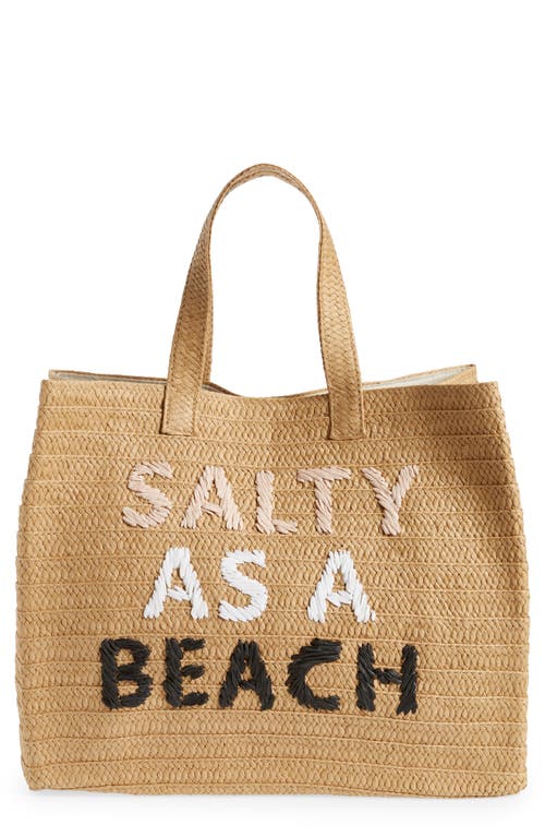 Btb Los Angeles Salty As A Beach Paper Straw Tote Bag