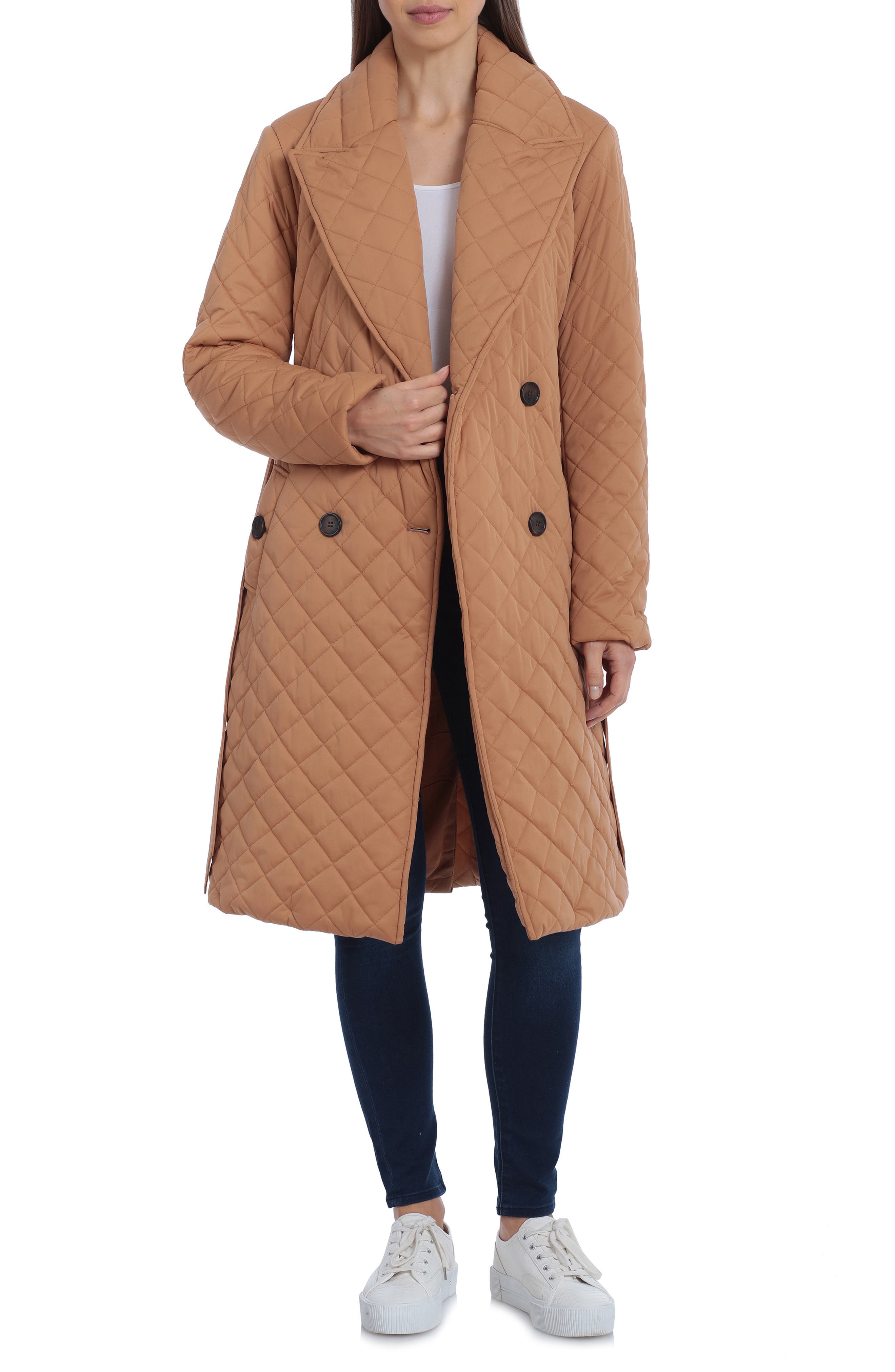 burberry tything quilted trench coat