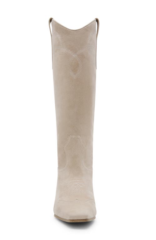 Shop Steve Madden Dollie Western Boot In Sand Suede