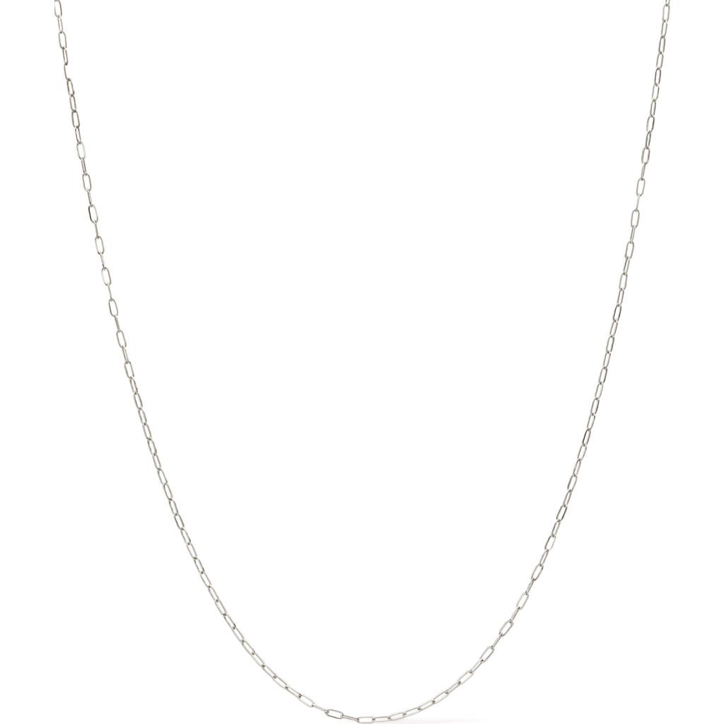 Ana Luisa Gold Paperclip Chain Necklace In White Gold
