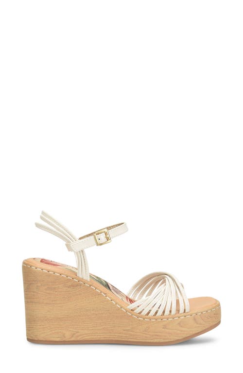 B O C By Børn Catalina Platform Wedge Sandal In Cream