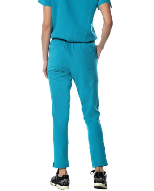 Members Only Reus Open Bottom Scrub Pants In Teal