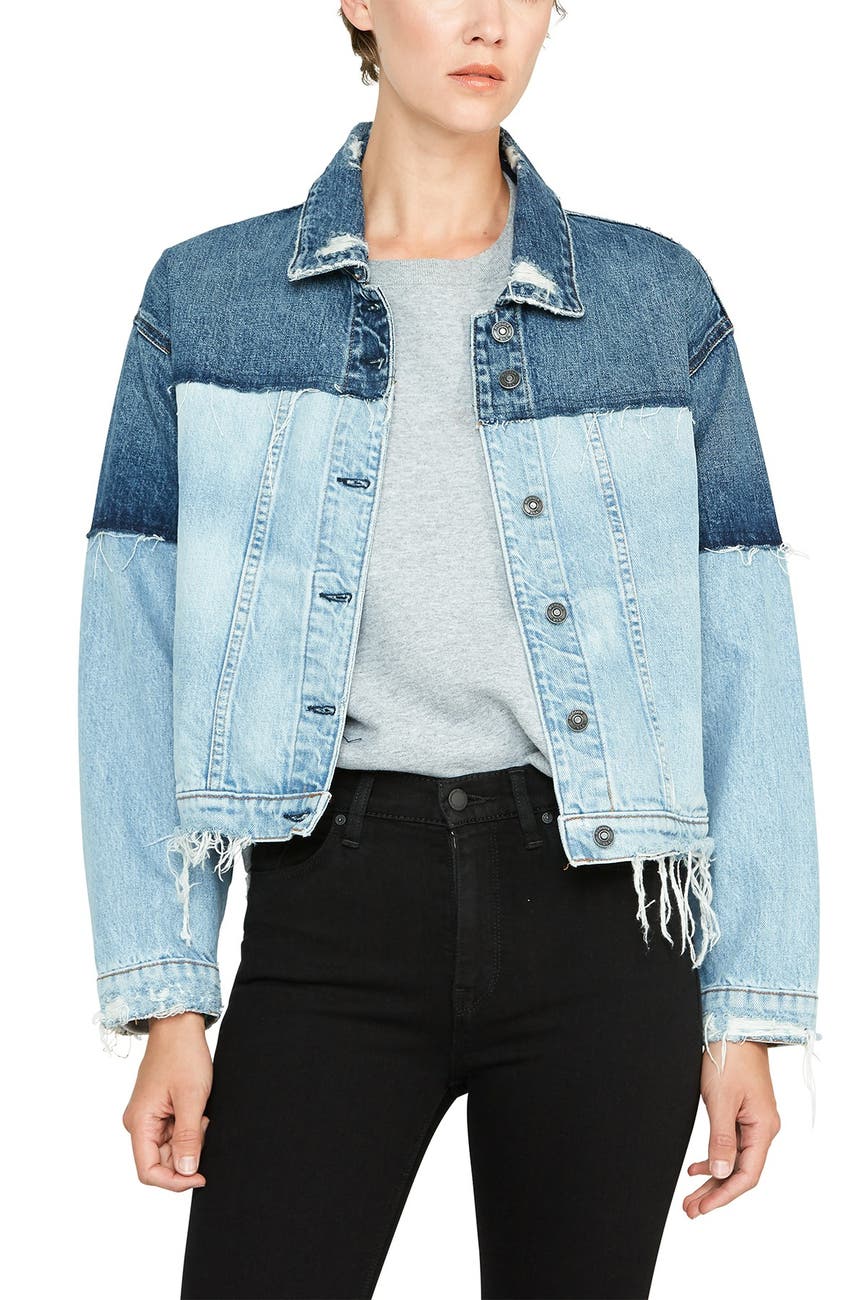 HUDSON Jeans | Two Tone High Low Denim Jacket | Nordstrom Rack