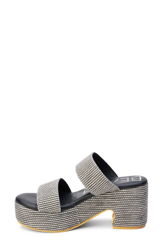 Shop Coconuts By Matisse Ocean Ave Espadrille Platform Slide Sandal In Black Multi