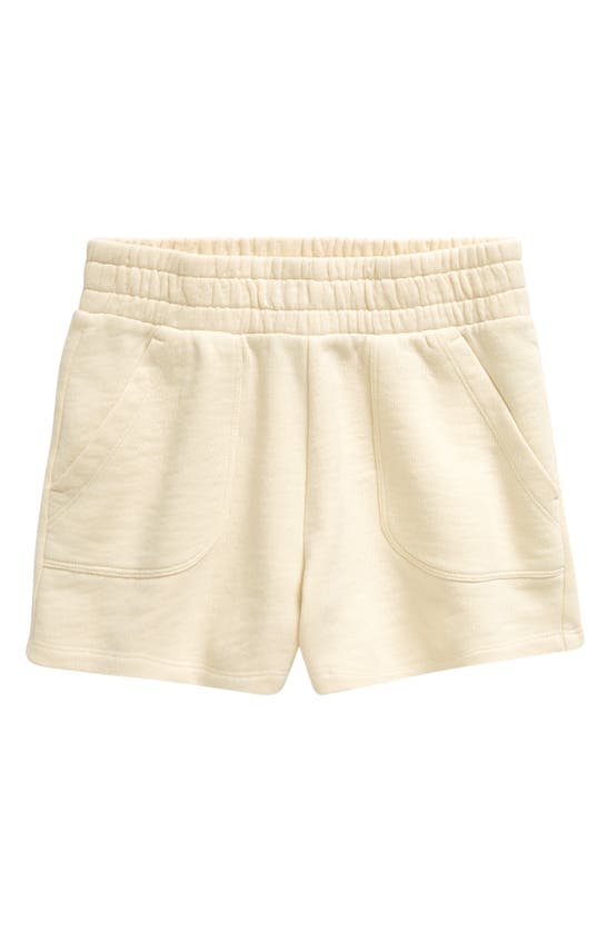 Shop Treasure & Bond Kids' Cotton French Terry Shorts In Ivory Pearl