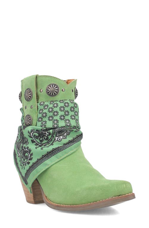 Bandida Side Zip Western Boot in Lime