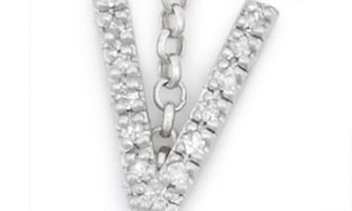 Meshmerise Diamond Initial Bezel Bracelet In White-v
