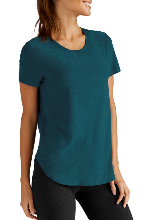 Shop Beyond Yoga On The Down Low T-shirt In Majestic Blue Heather