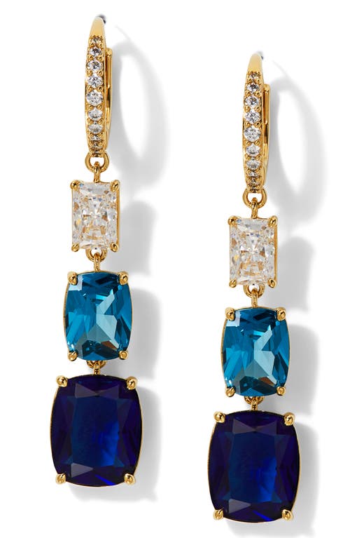 Nadri Gradient Crystal Drop Earrings in Gold 