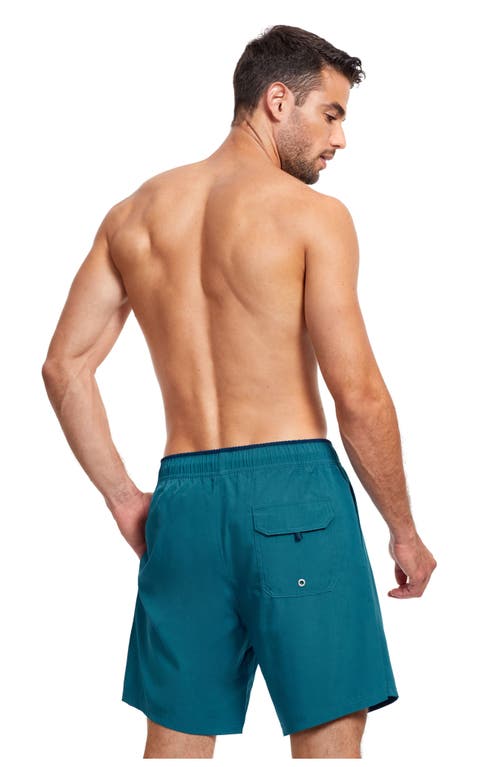 Gottex Men Beach Vibe 7" Swim Shorts In Petrol Navy
