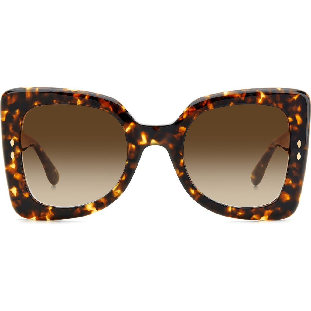 Isabel Marant The New 52mm Gradient Square Sunglasses In Havana/brown Gradient