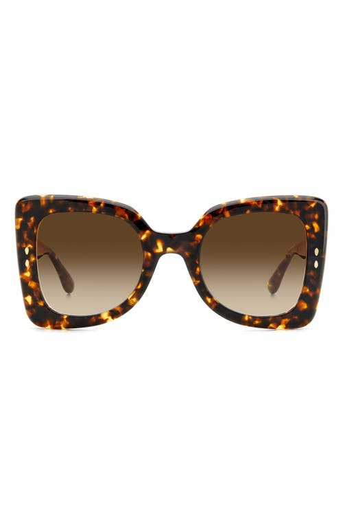 Isabel Marant The New 52mm Gradient Square Sunglasses in Havana/Brown Gradient at Nordstrom