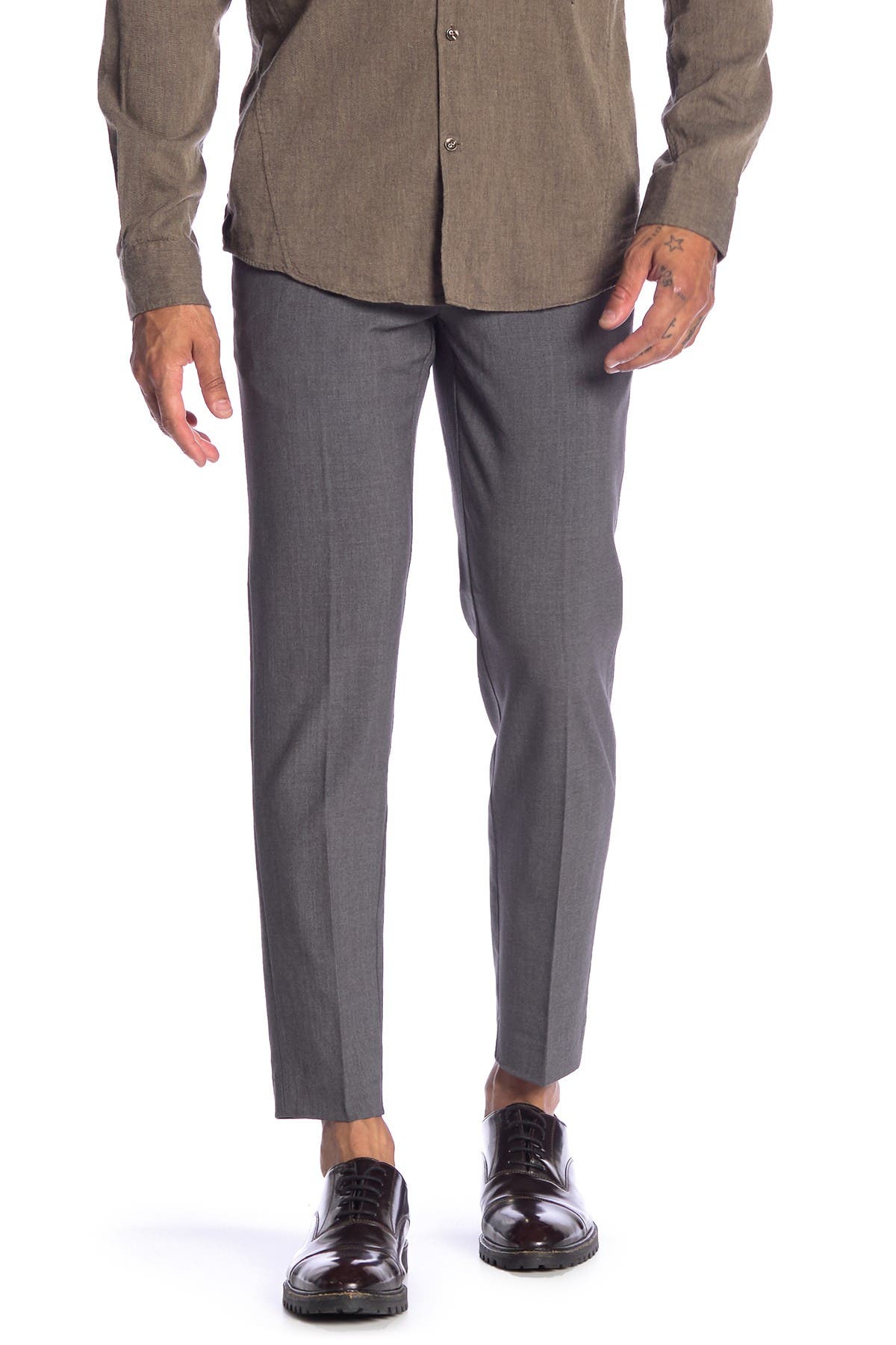 mens ankle grazer pants