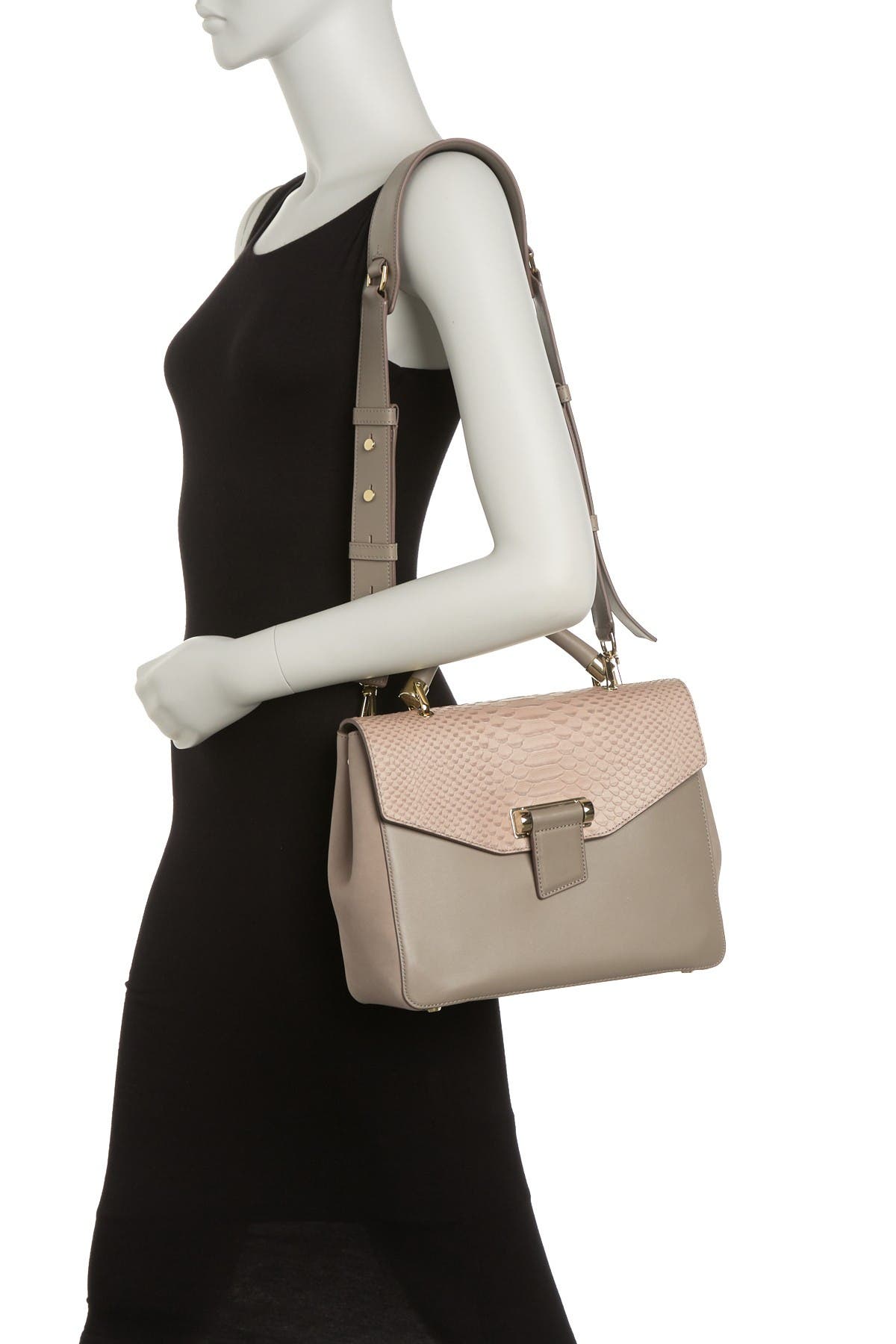 Tumi Brooke Snake Embossed Crossbody In Dark Grey3