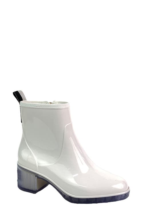 kate spade new york puddle rain bootie in Parchment /Crystal