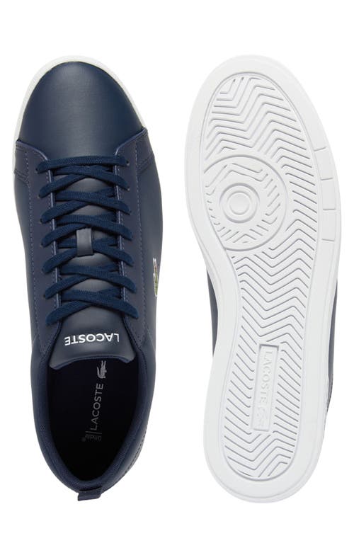Lacoste Carnaby Pro Leather Sneakers In 092 Nvy/wht