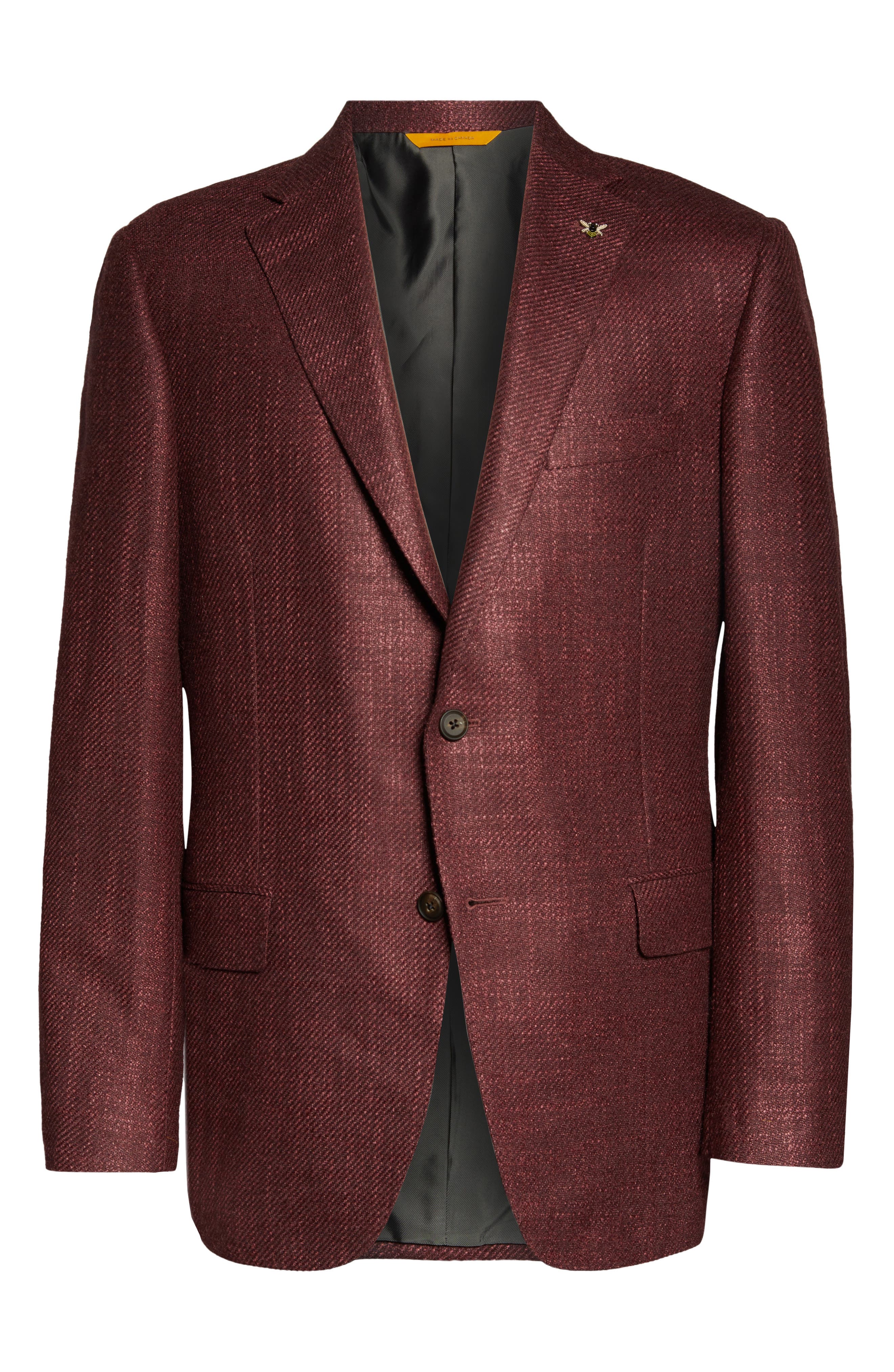 Mens Wool Blend Suit Blazer Slim Fit 2 Button Single Breasted Jacket Sport Coat 