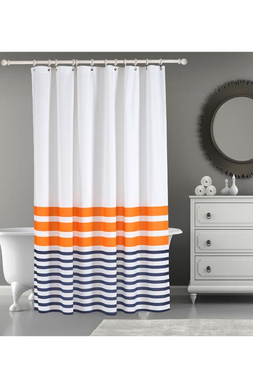 Brooks Brothers Turkish Peshtemal Shower Curtain In Orange