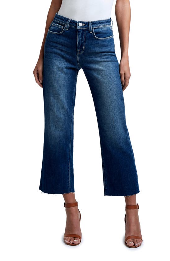 L Agence Raw Hem Straight Leg Jeans In Sequoia