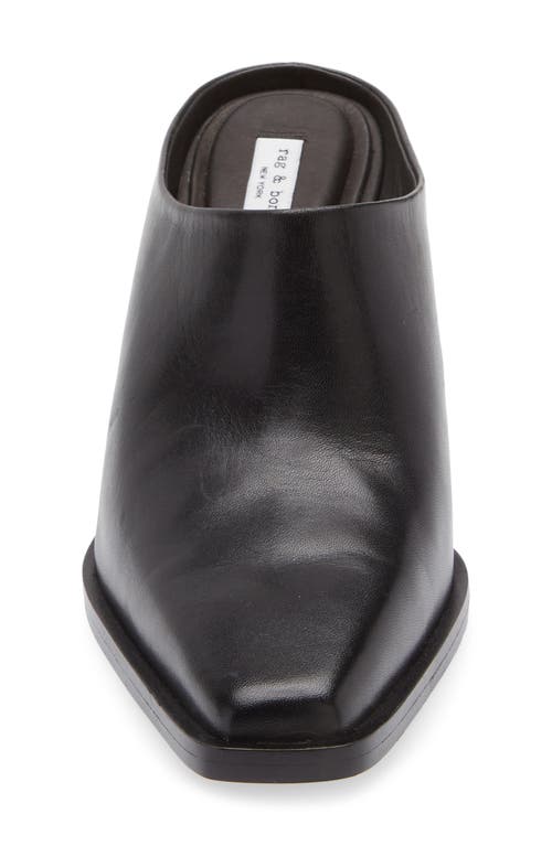 Rag & Bone Eclipse Leather Wedge Mules In Black